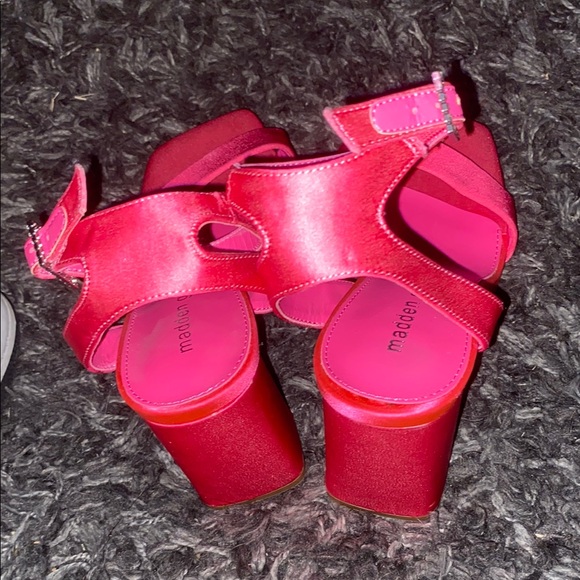 Madden Girl Pink Stiletto Heels with Slingback Strap - Picture 4 of 5